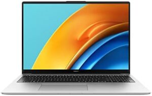 لابتوب هواوي ميت بوك D16 – شاشة 16 إنش، معالج Intel i5-12450H (الجيل 12)، رام 8GB LPDDR4x، تخزين SSD 512GB، رسومات Intel UHD، ويندوز 11 هوم – فضي.