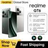 Realme GT6 5G 6.78 120 هرتز 6000nit عرض الهاتف الذكي أندرويد 14 Next AI Snapdragon 8s Gen 3 معالج 5500mAh 120W بطارية NFC