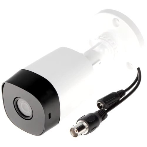 كاميرا مراقبة IP بوليت داهوا DH-IPC-HFW1230S1P-S4 بدقة 2 ميجابكسل، سلكية، باللون الأبيض.