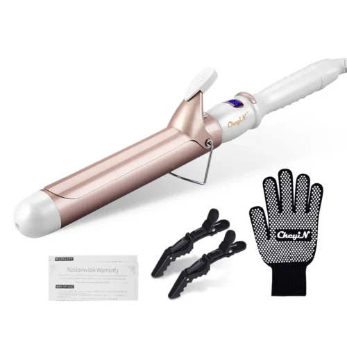 أداة تصفيف الشعر CkeyiN 32 ، 38 من السيراميك الاحترافي للنساء ، أداة تصفيف شعر قابلة للتعديل بدرجة الحرارة , بعدة ألوان