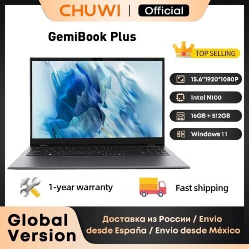 لابتوب تشو وي  CHUWI GemiBook Plus, معالج Intel N150/N100،  ذاكرة RAM 16GB، تخزين SSD 512GB